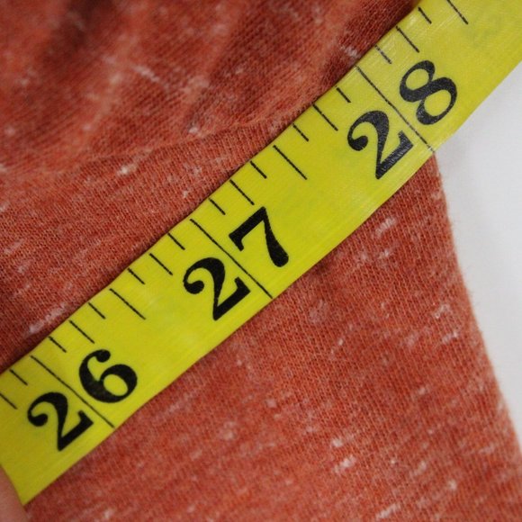 Mutual Weave Shirt Mens Orange Short Sleeve V Neck Solid Cotton Blend Size 2XL - Picture 7 of 8